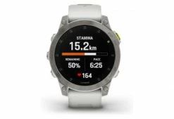 Montre De Sport Garmin Epix Sapphire Titane Argent / Blanc