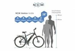 NCM Venice Plus 28 , Urbain - Shimano - Batterie 768Wh -VÉLOS ÉLECTRIQUES Soldes NCM Venice Plus 28 velo electrique Urbain noir mat Shimano Batterie 768Wh 5