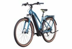 Vélo De Ville Électrique Cube Kathmandu Hybrid One 500 Trapeze -VÉLOS ÉLECTRIQUES Soldes Velo de Ville Electrique Cube Kathmandu Hybrid One 500 Trapeze Shimano Deore 10V 500 Wh 700 mm Bleu Teal 2022 2