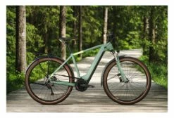 Vélo De Ville Électrique Cube Touring Hybrid One 400 Shimano -VÉLOS ÉLECTRIQUES Soldes Velo de Ville Electrique Cube Touring Hybrid One 400 Shimano Alivio 9V 400 Wh 700 mm Vert Sharp 2022 8