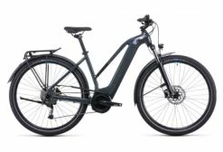 Vélo De Ville Électrique Cube Touring Hybrid One 400 Trapeze Gris